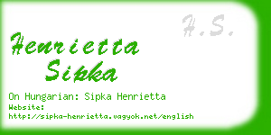 henrietta sipka business card